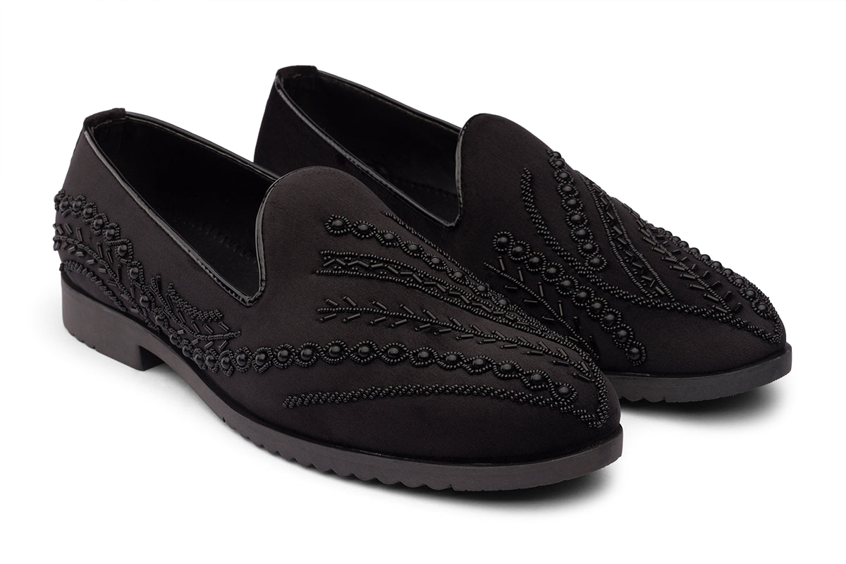 PEARL SERIES - BLACK VELVET SHOE