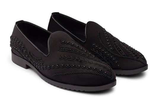PEARL SERIES - BLACK VELVET SHOE