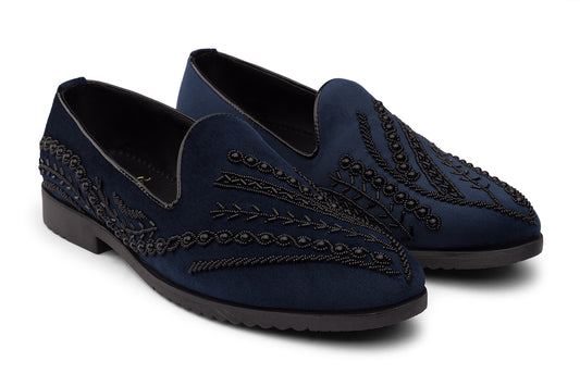 PEARL SERIES - NAVY VELVET SHOE