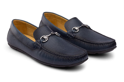 FRANKFURT - BLUE LEATHER SHOES