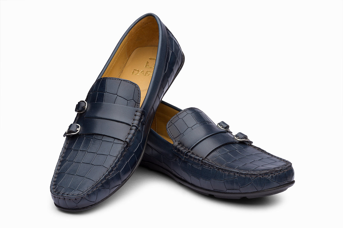 PRAGUE - BLUE LEATHER SHOES