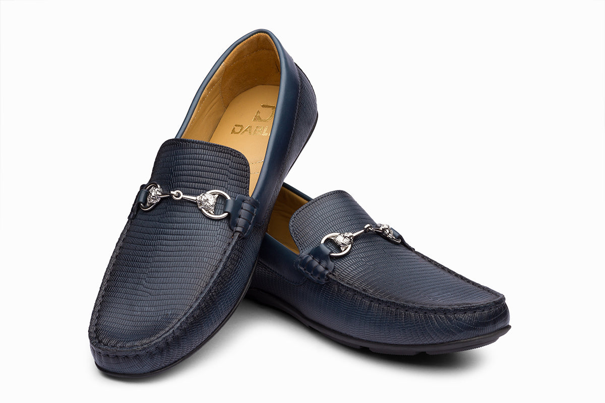 FRANKFURT - BLUE LEATHER SHOES