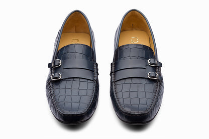 PRAGUE - BLUE LEATHER SHOES