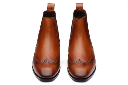 LYON - TAN LEATHER CUBAN HEEL BOOT