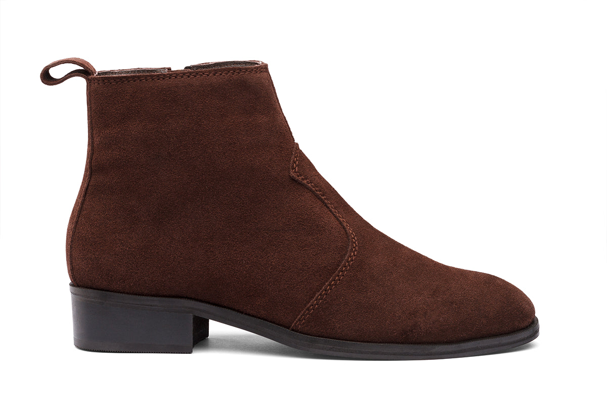 DORTMUND - BROWN SUEDE CUBAN HEEL BOOT