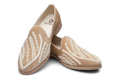 PEARL SERIES - CREAM VELVET SHOE