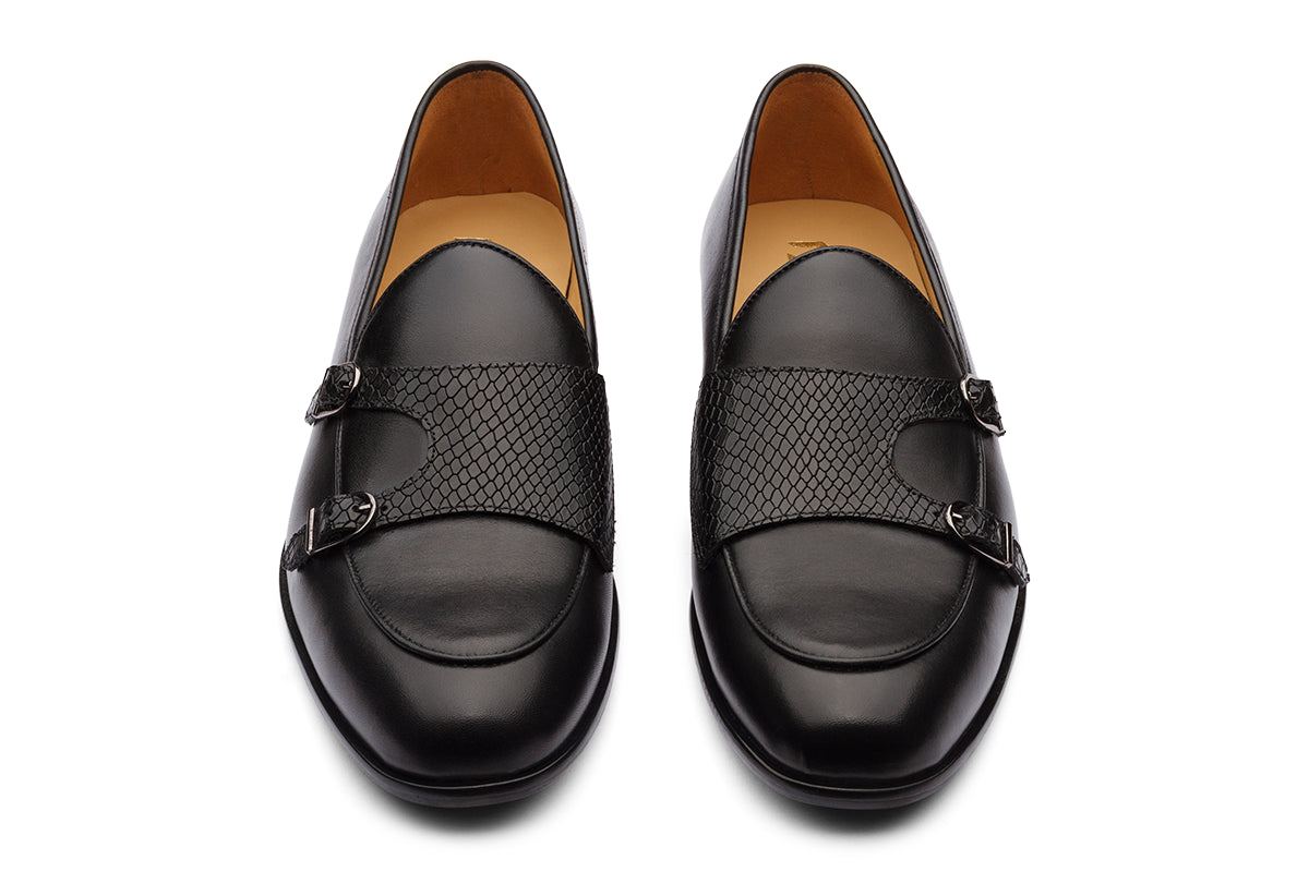 VALENCIA - BLACK LEATHER SHOES