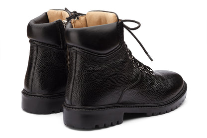 MARSAEILLE - BLACK MILLED LEATHER CHUNKY BOOT