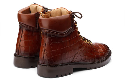 MARSAEILLE - TAN CHUNKY LEATHER BOOT