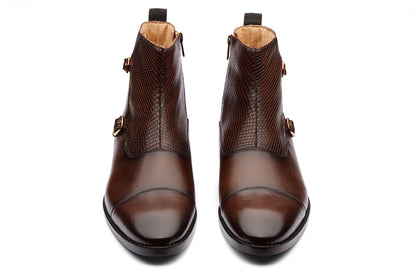 EDINBURG - CHESTNUT BROWN MONKSTRAP LEATHER BOOT