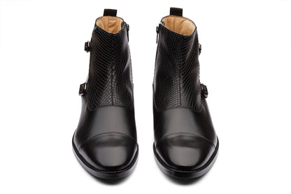 EDINBURG - BLACK MONKSTRAP LEATHER BOOT