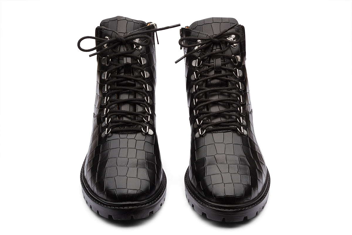 MARSAEILLE - BLACK CHUNKY LEATHER BOOT