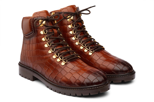 MARSAEILLE - TAN CHUNKY LEATHER BOOT