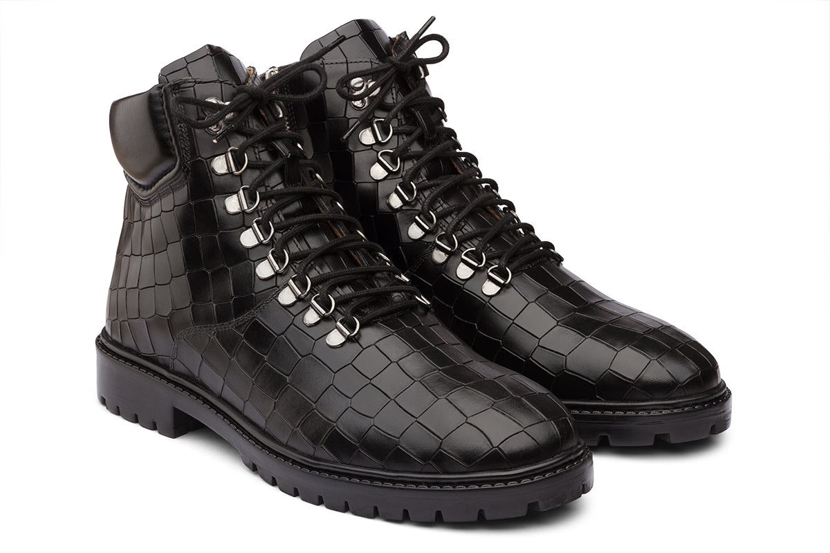 MARSAEILLE - BLACK CHUNKY LEATHER BOOT