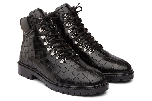 MARSAEILLE - BLACK CHUNKY LEATHER BOOT