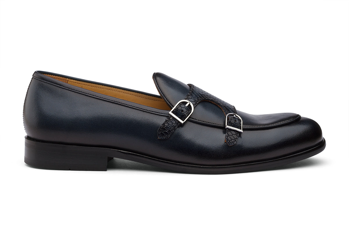 VALENCIA - BLUE LEATHER SHOES