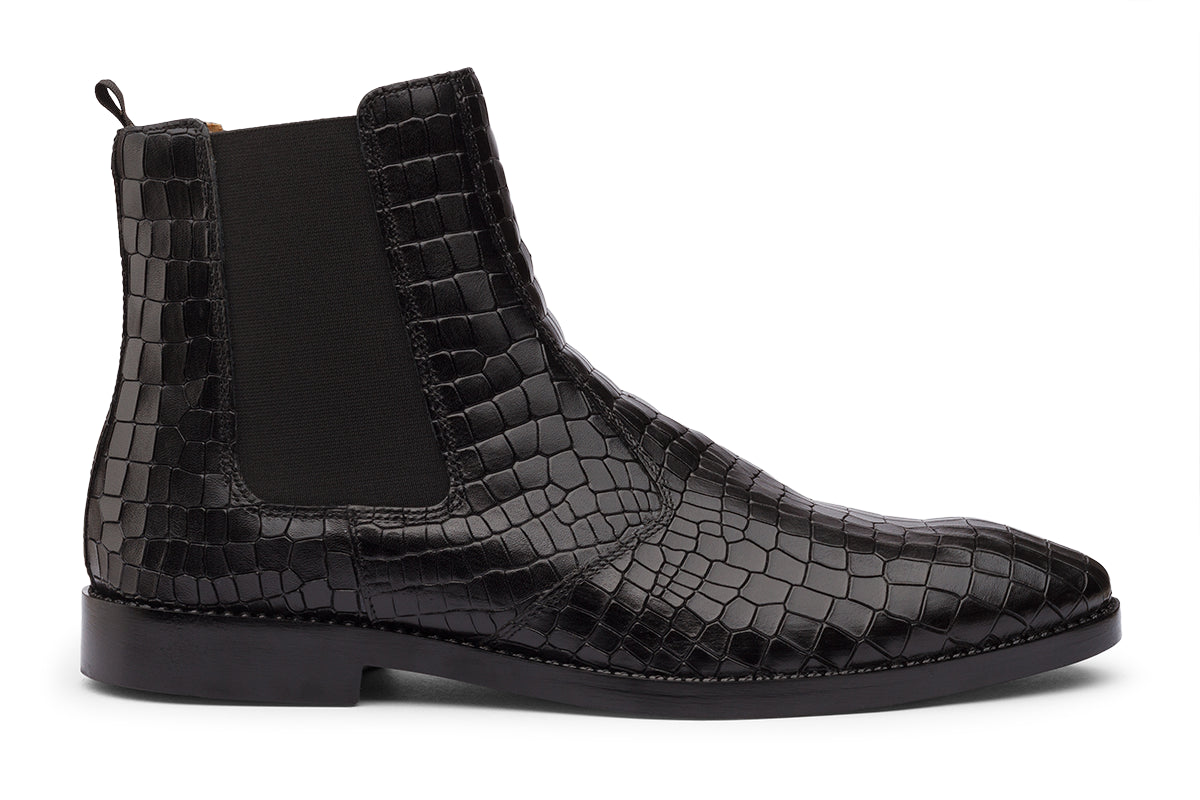 BOLTON - BLACK LEATHER CHELSEA BOOT