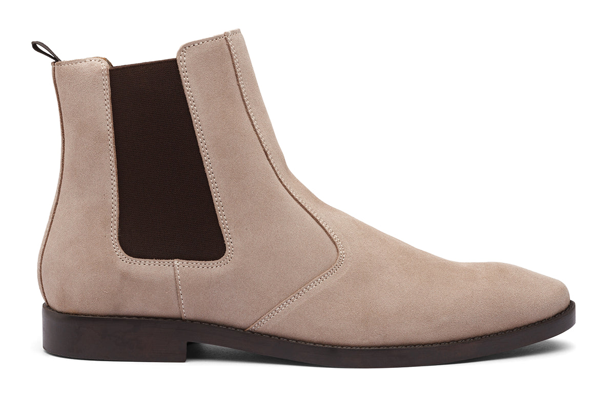 BOLTON - CREAM SUEDE LEATHER CHELSEA BOOT