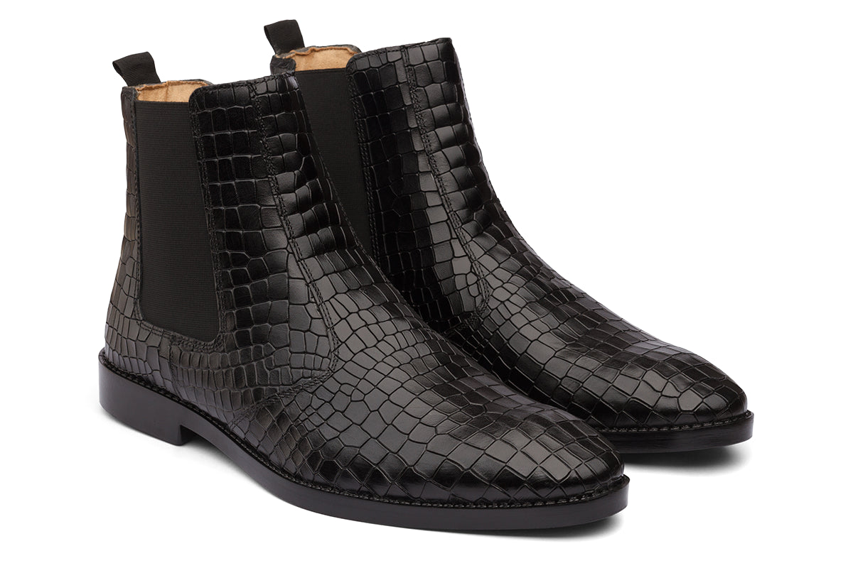 BOLTON - BLACK LEATHER CHELSEA BOOT