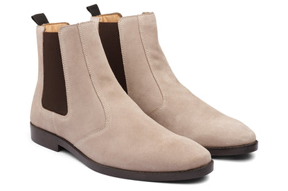 BOLTON - CREAM SUEDE LEATHER CHELSEA BOOT