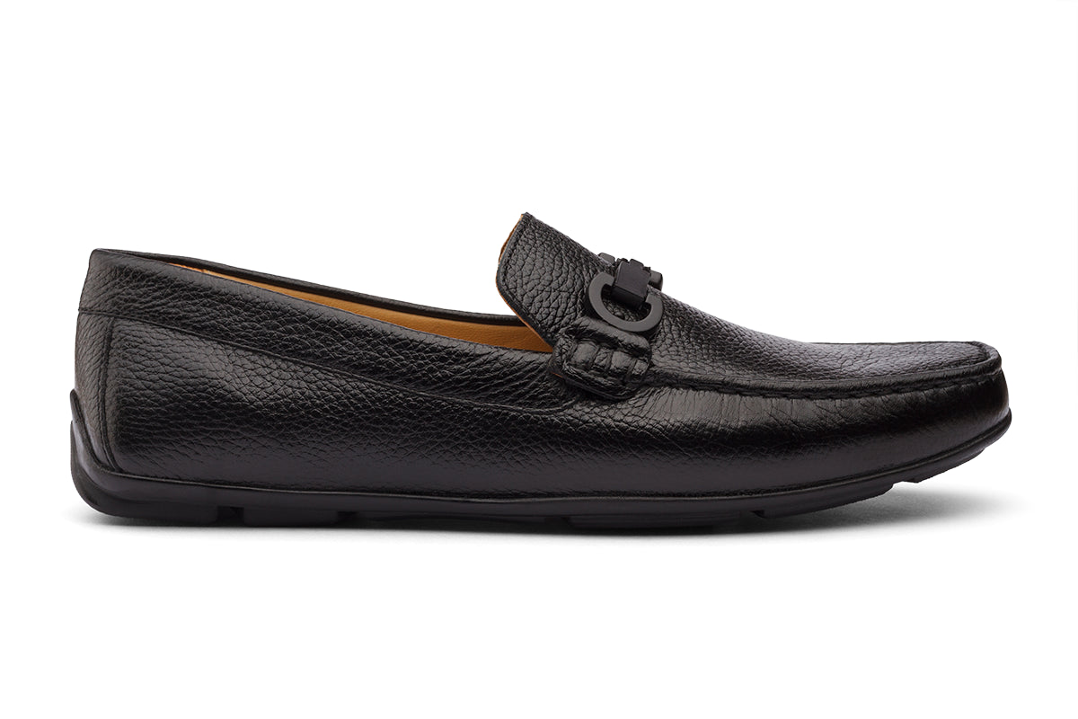 SOUTHWEST - REVERSIBLE BLACK MILLED LEATHER SHOES