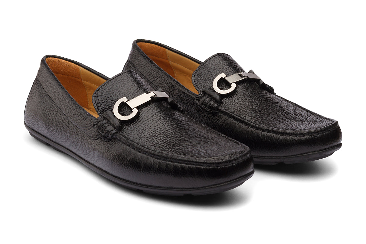 SOUTHWEST - REVERSIBLE BLACK MILLED LEATHER SHOES