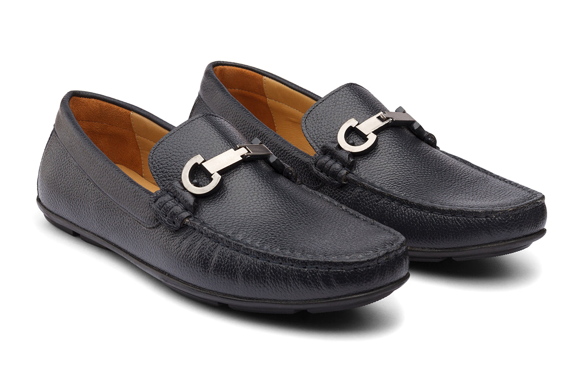 SOUTHWEST - REVERSIBLE NAVY MILLED LEATHER SHOES