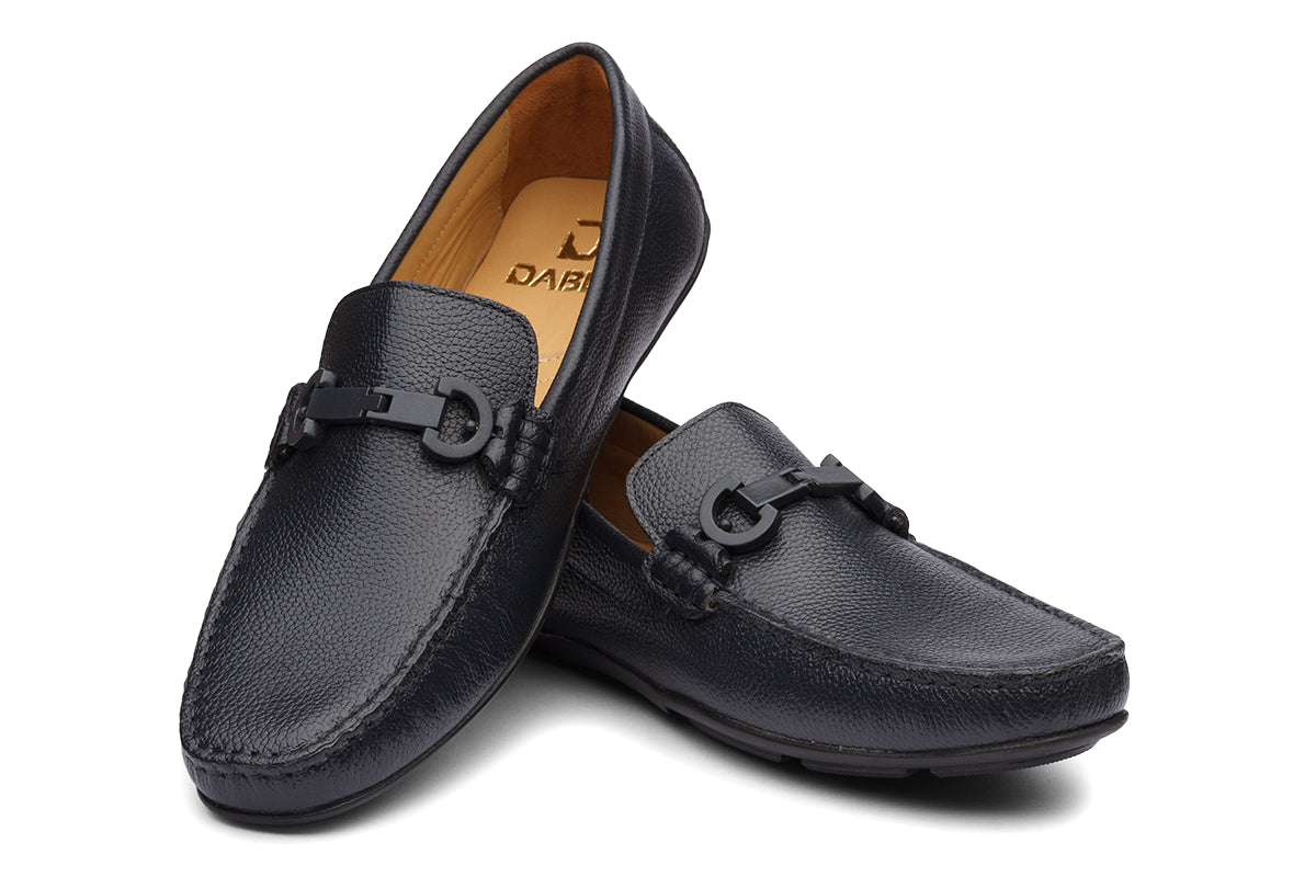 SOUTHWEST - REVERSIBLE NAVY MILLED LEATHER SHOES