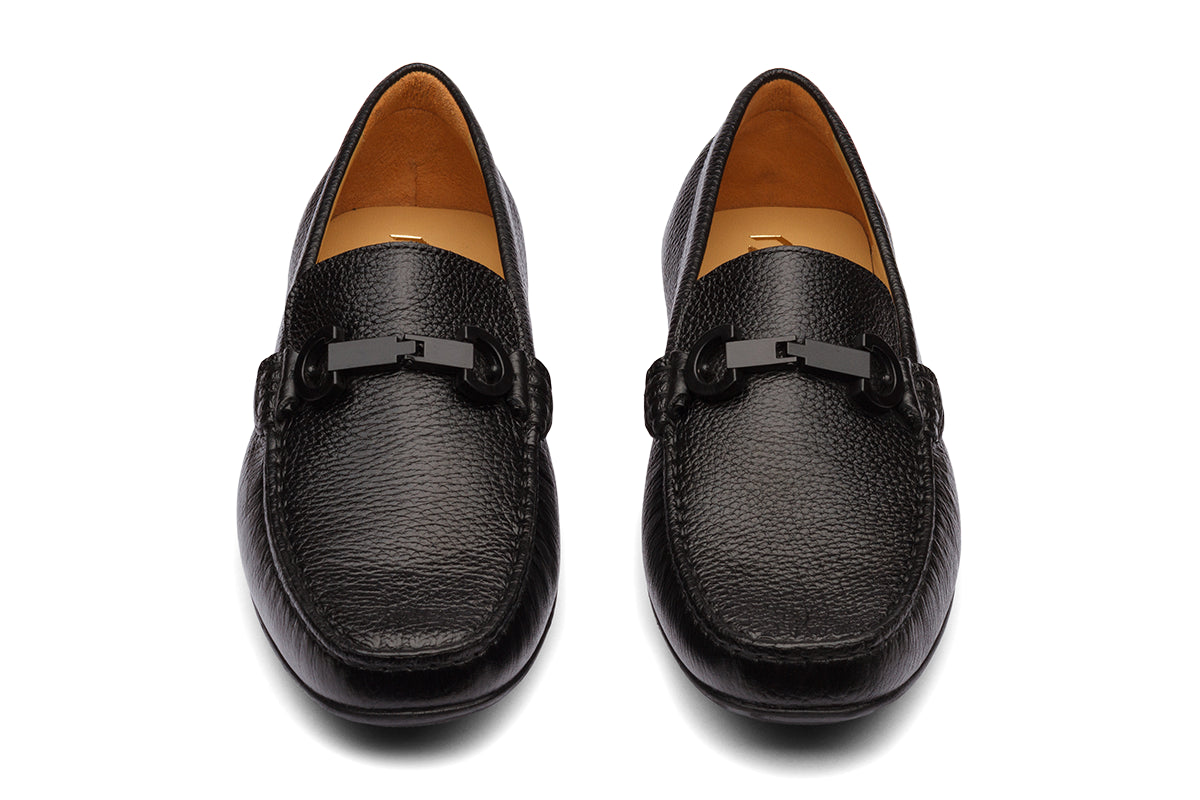 SOUTHWEST - REVERSIBLE BLACK MILLED LEATHER SHOES