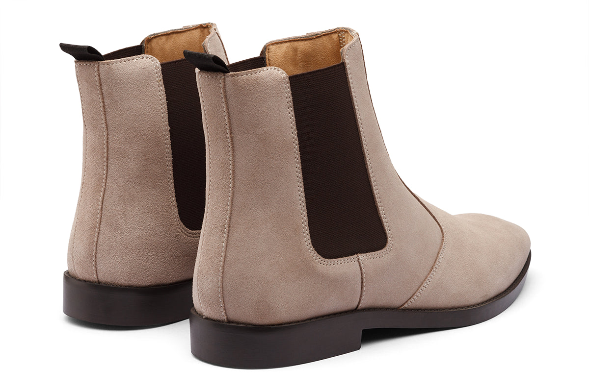 BOLTON - CREAM SUEDE LEATHER CHELSEA BOOT