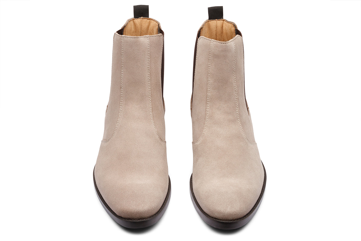 BOLTON - CREAM SUEDE LEATHER CHELSEA BOOT