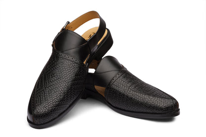 JAIPURIA - BLACK LEATHER SANDAL