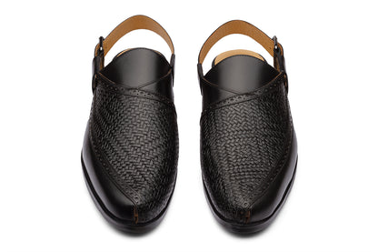 JAIPURIA - BLACK LEATHER SANDAL