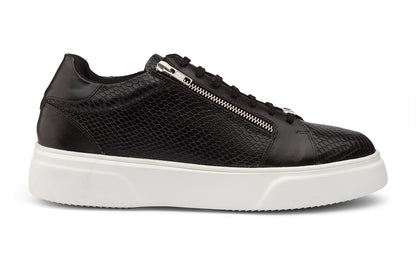 SEATTLE - BLACK LEATHER SNEAKERS