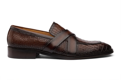 BOLOGNA - CHESTNUT BROWN LEATHER SHOES
