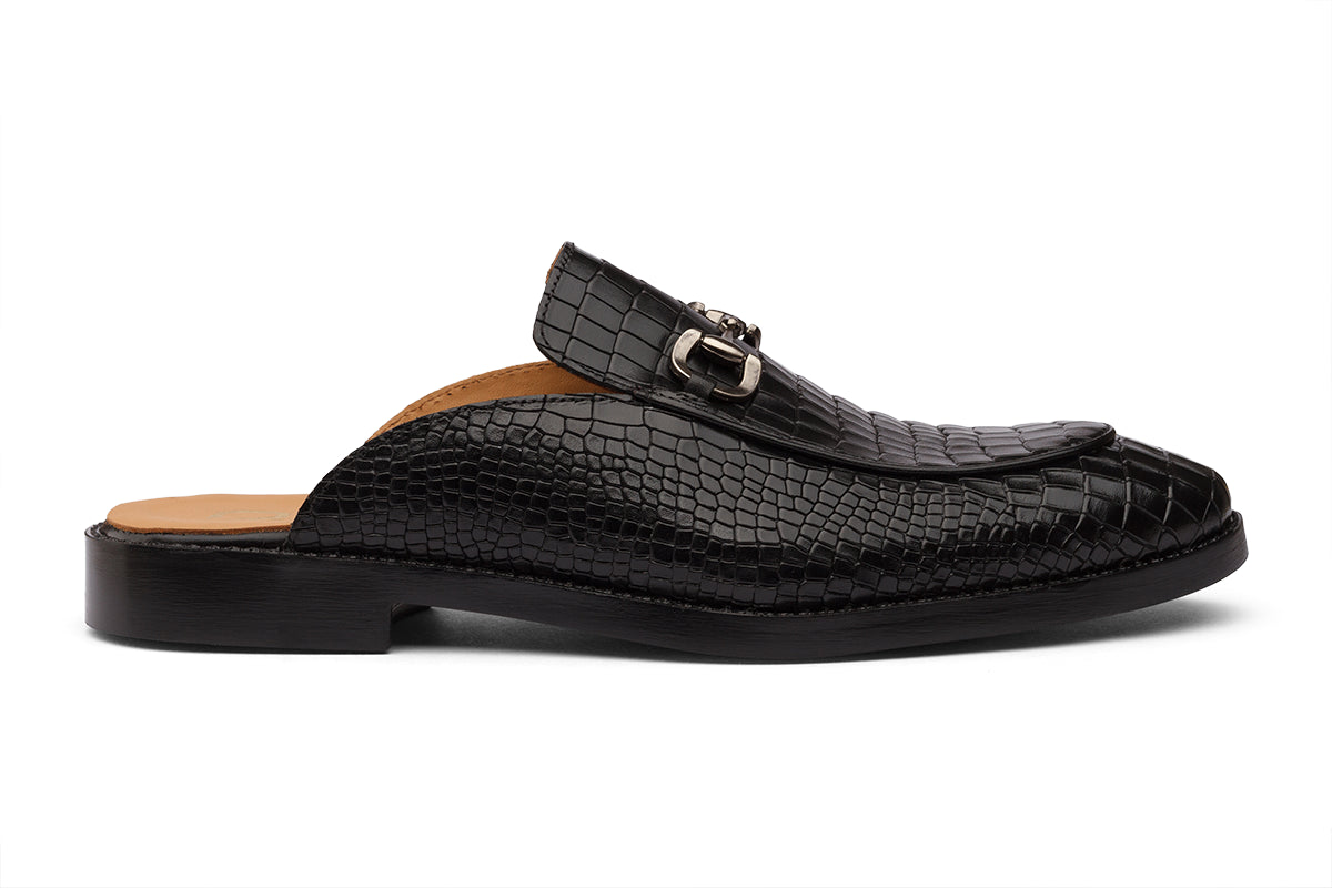 VIGO - BLACK LEATHER MULES