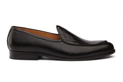 BELGIUM LOAFER - BLACK LEATHER SHOES