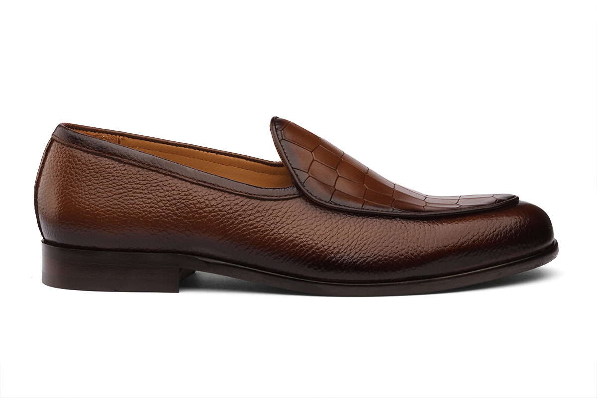 BELGIUM LOAFER - CHESTNUT BROWN LEATHER SHOES