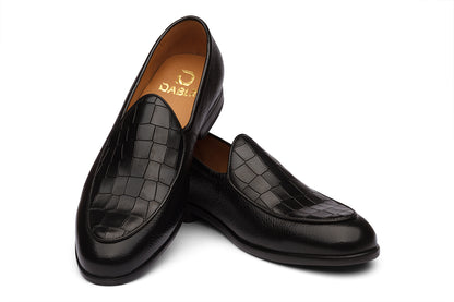 BELGIUM LOAFER - BLACK LEATHER SHOES