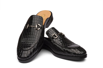 VIGO - BLACK LEATHER MULES