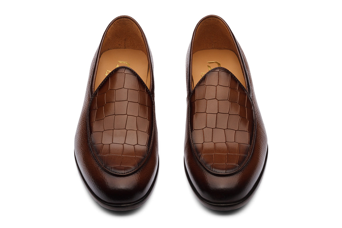 BELGIUM LOAFER - CHESTNUT BROWN LEATHER SHOES
