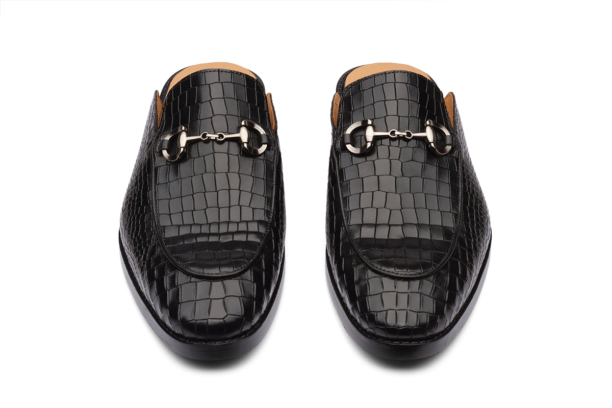VIGO - BLACK LEATHER MULES