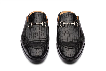VIGO - BLACK LEATHER MULES
