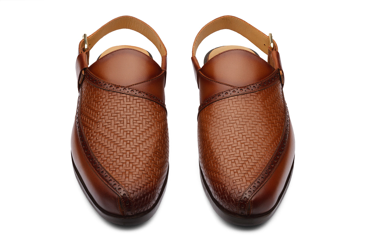 JAIPURIA - TAN LEATHER SANDAL