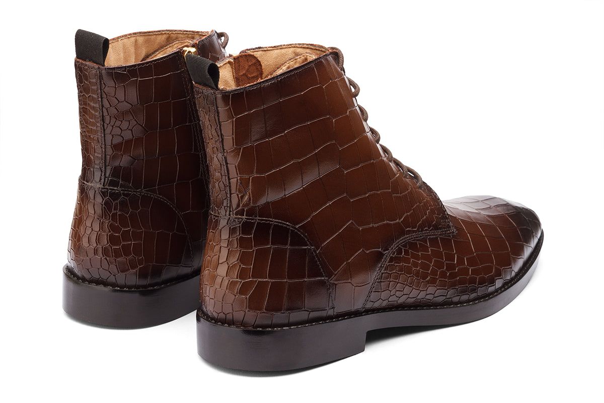 CARDIF - CHESTNUT BROWN LEATHER BOOT