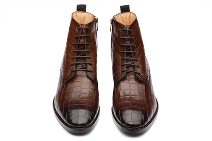 CARDIF - CHESTNUT BROWN LEATHER BOOT