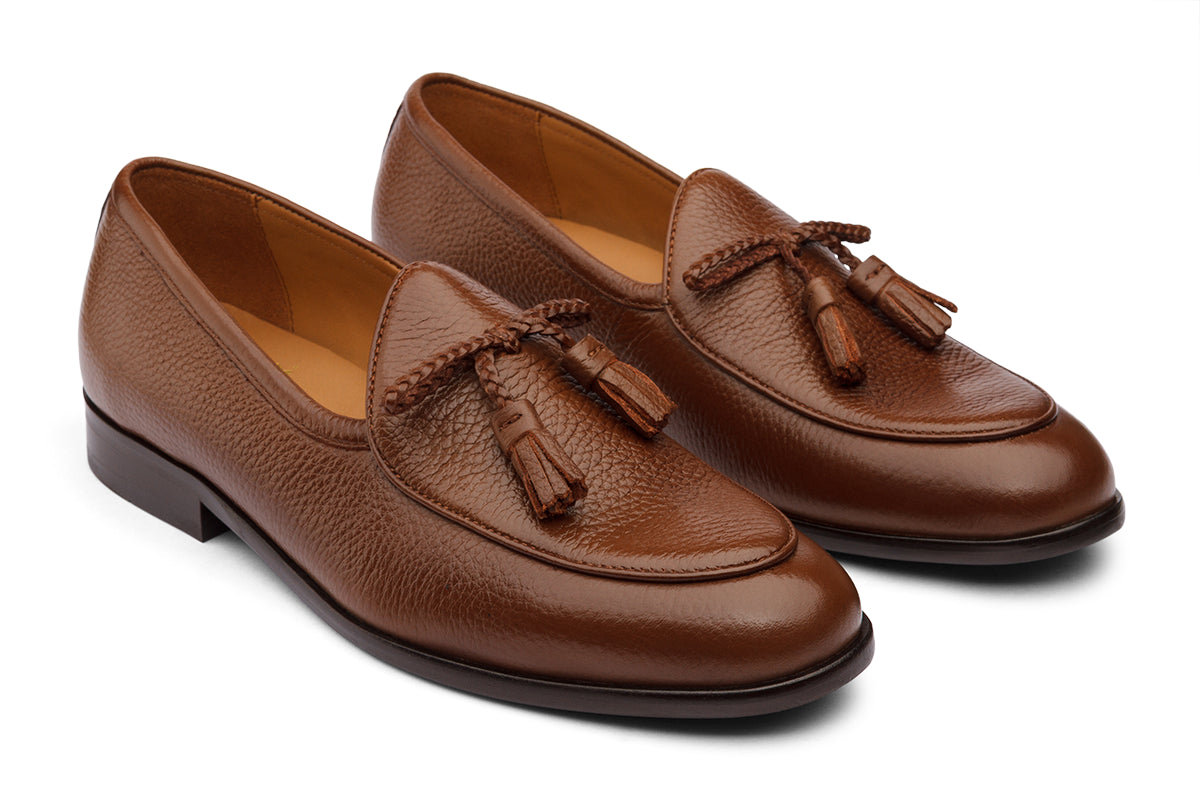 PRINCE - CHESTNUT BROWN LEATHER SHOES