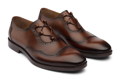 TONI - CHESTNUT BROWN LEATHER SHOES