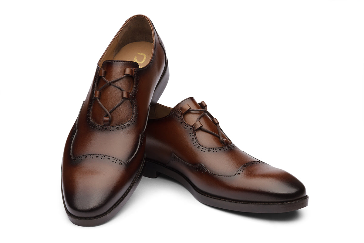 TONI - CHESTNUT BROWN LEATHER SHOES