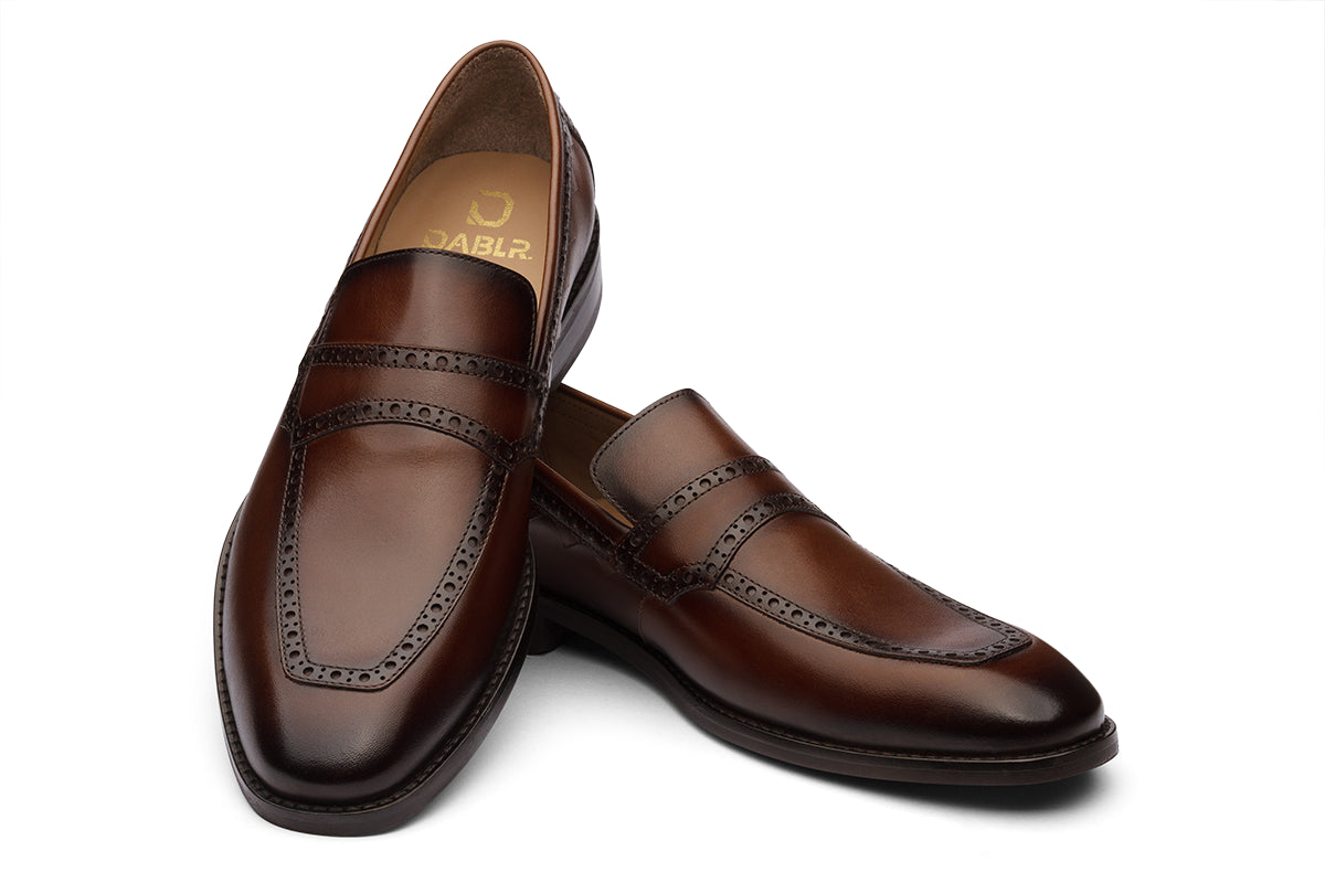 MARIANO - CHESTNUT BROWN LEATHER SHOES